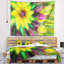 Tapisserie florale exotique jaune-28496018