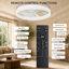 Ventilateur de plafond encastré blanc 20 po avec lumière, profil bas, application et télécommande, moteur à courant continu silencieux à 6 vitesses, DEL à intensité variable pour la chambre à coucher-295176452-290089828-295176451