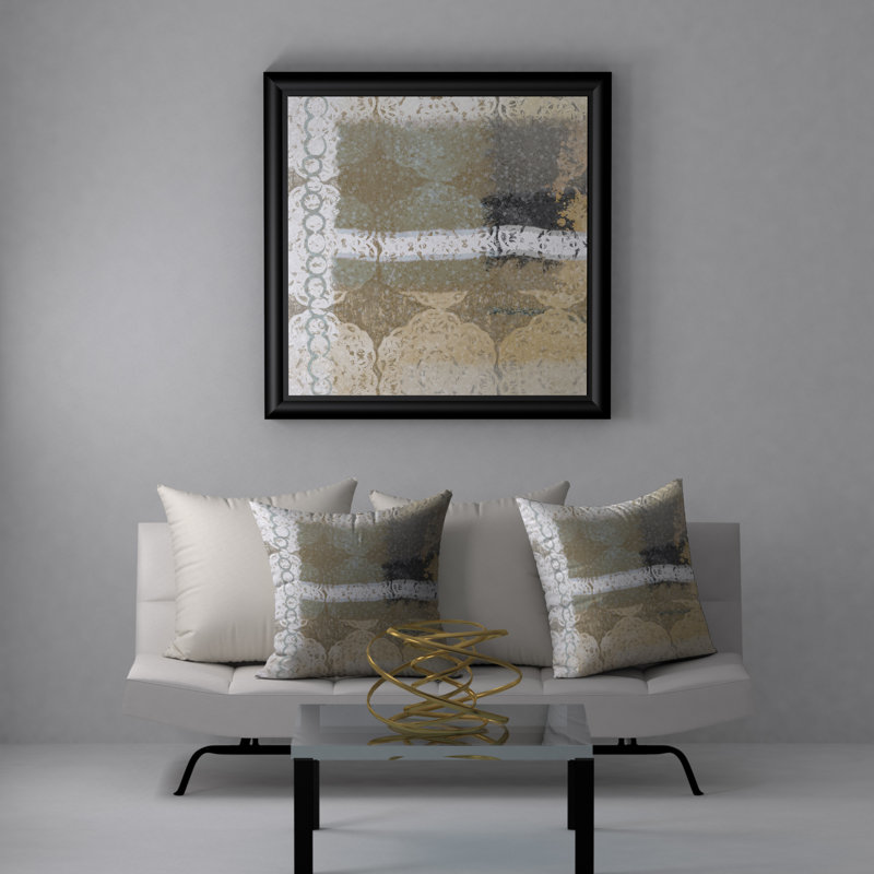 Abstract Reversible Throw Pillow, 24" x 24"