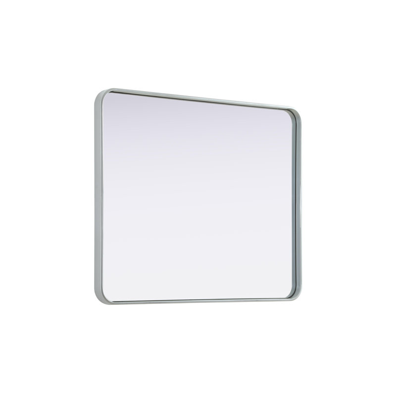 Erath Contour Metal Mirror, Silver, 36" x 30"