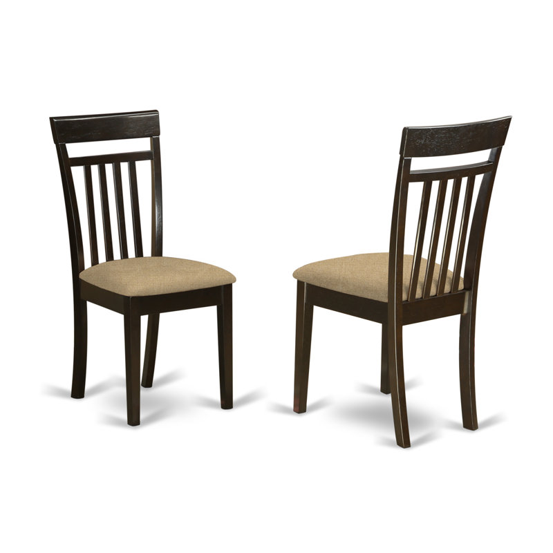 7 Piece Dining Room Table Set Consist of a Rectangle Wooden Table with Butterfly Leaf and 6 Linen Fabric Kitchen Dining Chairs, 36x66 Inch, Cappuccino