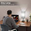 Lampe de chevet de chambre à coucher avec ports USB Ebern Designs: lampe de table grise avec USB C et table de chevet avec ports de charge, lampe de bureau compacte pour garçon, sans ampoule incluse