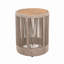 Table d'appoint pour l'extérieur en corde de rotin et bois d'acacia