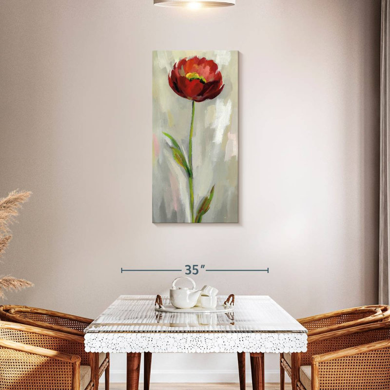 Single Stem Flower V, 42" H x 21" W