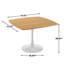 Table de salle à manger carrée avec base en métal-627209673-627209672-627209677