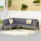 Rayah 58.25'' Wood Outdoor Loveseat