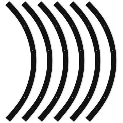 Rail d'éclairage sur rail incurvé de type H 2 pi Luxrite, rail d'éclairage à fixation en surface, compatible avec les systèmes de rail en H à 3 fils 120 V à circuit unique - paquet de 6