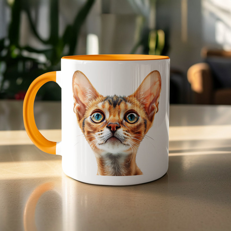 Ceramic Coffee Mug, 2, Orange