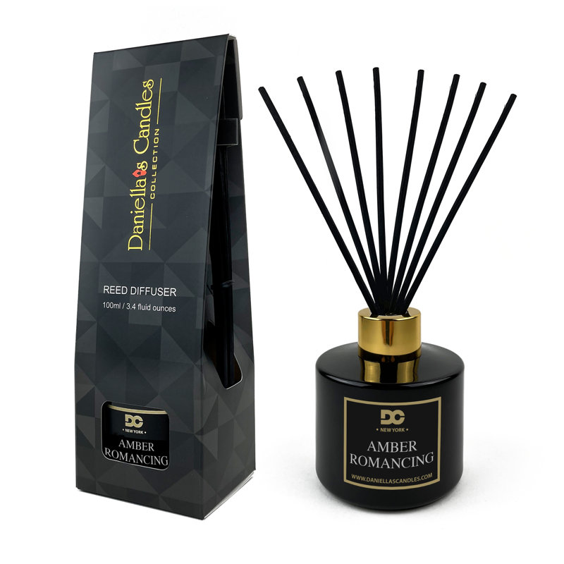 Ensemble de diffuseur de roseaux Amber Romancing