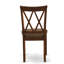 Chaises de salle à manger Clarksville - Ensemble de 2 chaises rembourrées en tissu de lin, acajou-1255900259-1341032644