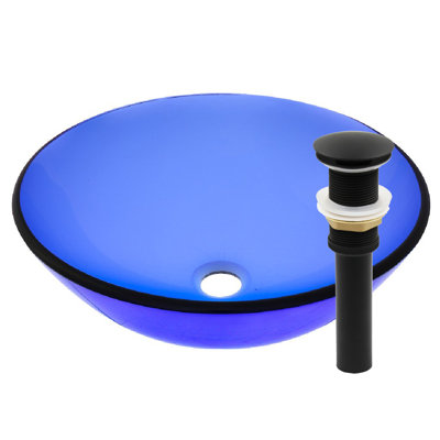 Novatto 16.5'' Glass Circular Bathroom Sink