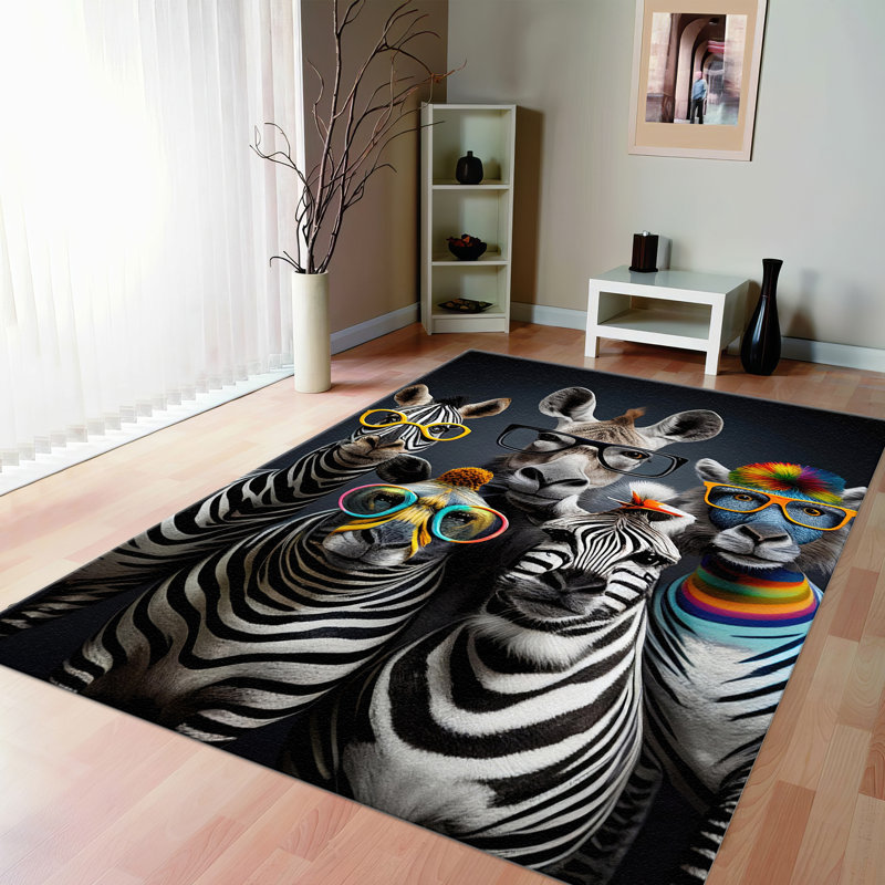 Exquisite Floral Printed Non Woven Thin Type Rug Ideal for Infusing a Touch of Elegance into Your Interior Decor