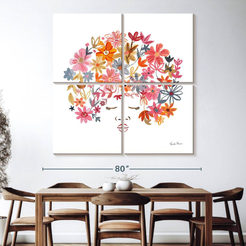 Beautés florales Leisha, H 74 po x l 74 po