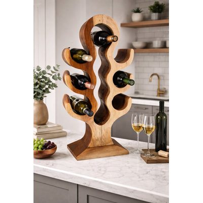 Porte-bouteille en bois Suar