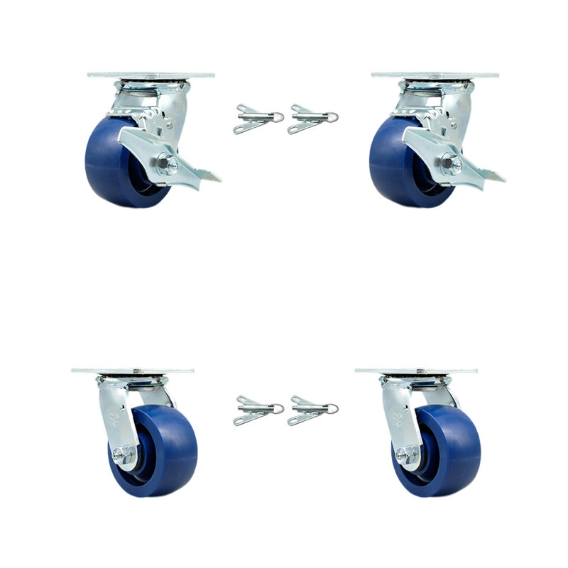 4 Piece Polyurethane Caster Set