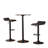 Bar Table And 2 Swivel Adjustable Bar Stool Bar Sets-1236779152-1236779118