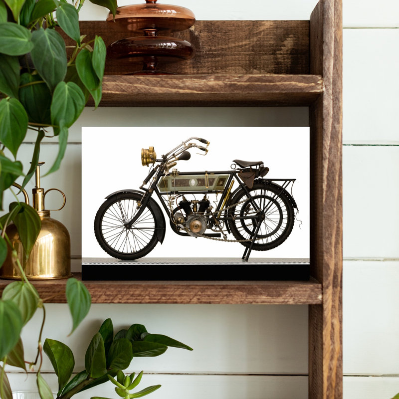 «Alcyon V-Twin Moto», paysage abstrait, nature, H 12 po x l 18 po