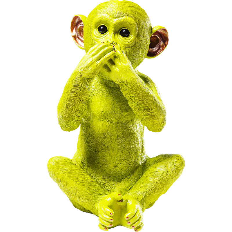 Money Box Monkey Iwazaru Lime