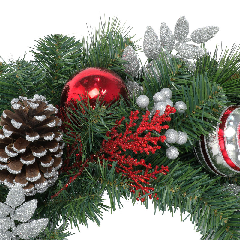 Faux Lighted 24 " Wreath
