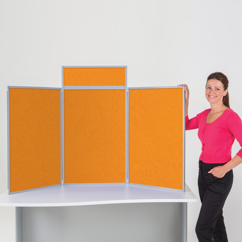 Free-Standing Reversible Bulletin Board 110cm H x 180cm W, Orange
