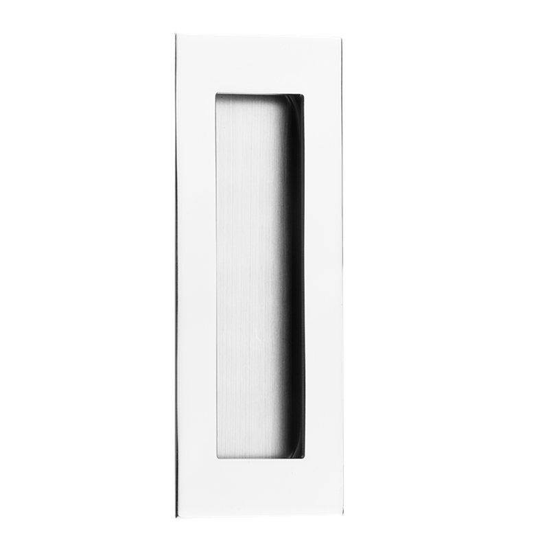 5.9" Rectangular Flush Pull Plate, Satin Brass