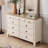 Simple Beige Solid Wood Porch Cabinet Solid Wood 9 -Drawer Accent Chest