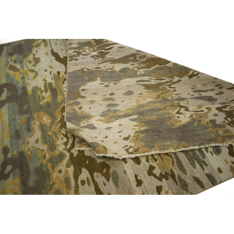 Tapis oriental traditionnel ivoire / brun 8 x 10 Olivars