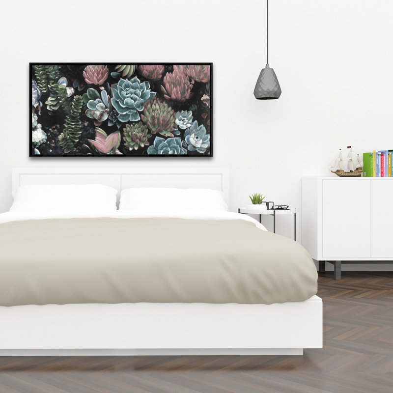 Reproduction de plante grasse sur toile