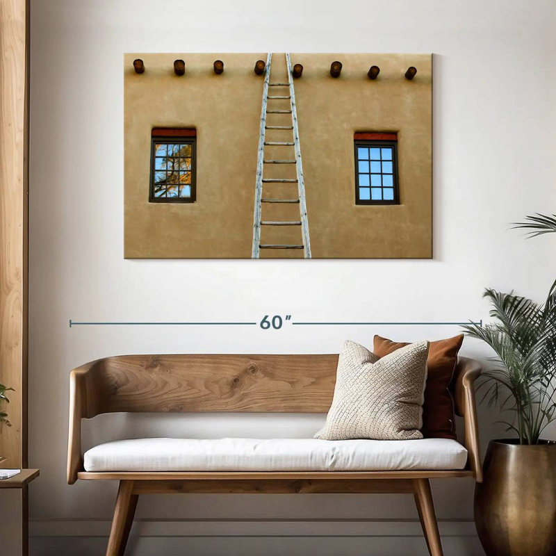Adobe House Staircase, 30" H x 45" W