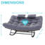Chaise berçante d'extérieur surdimensionnée double pour 2 personnes Papasan -18961661