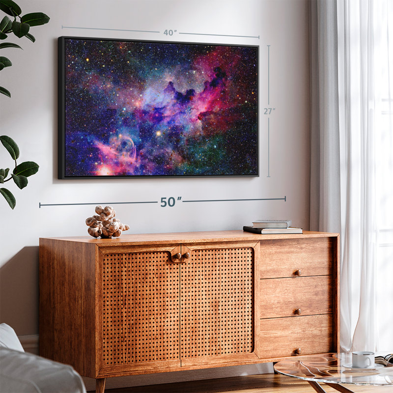 Impression sur toile Galaxy Galaxy Nebula, H 27 po x l 40 po