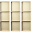 3 pièces d'art mural en résine - peintes à la main de couleur or métallique, décoration intérieure dimensionnelle avec détails