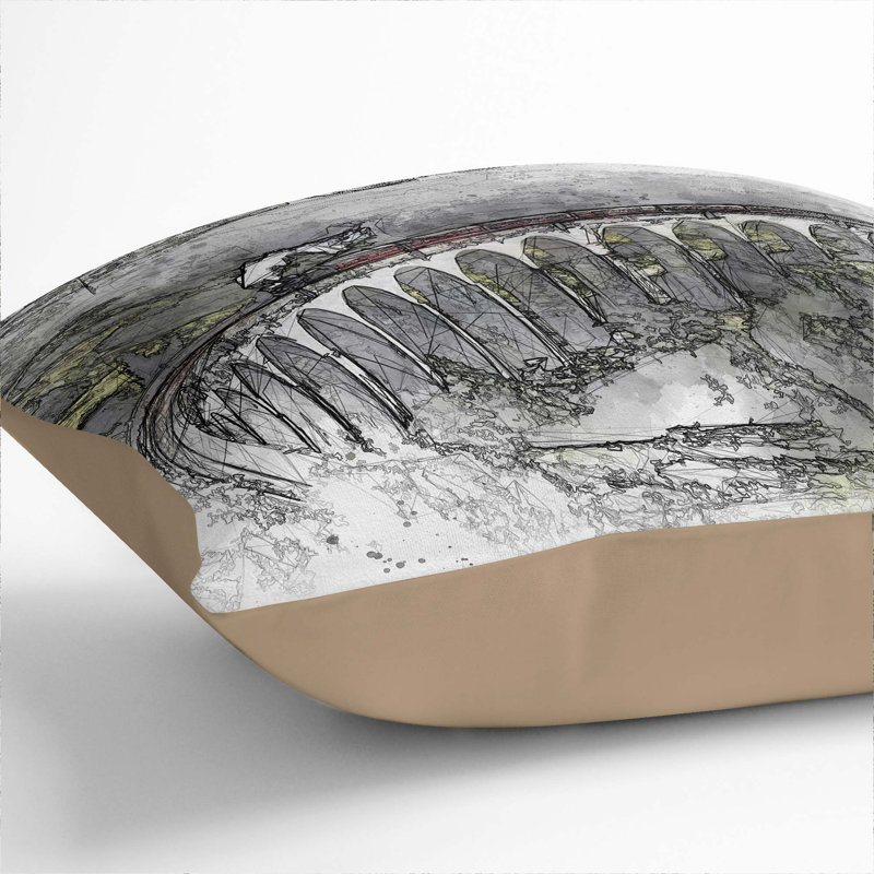 Square Cushion, 40cm H x 40cm W x 15cm D, Stone