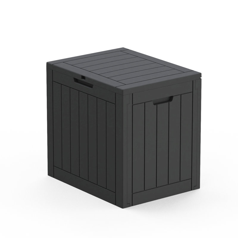 Boîte de rangement extérieure en résine imperméable et verrouillable 30 gallons
