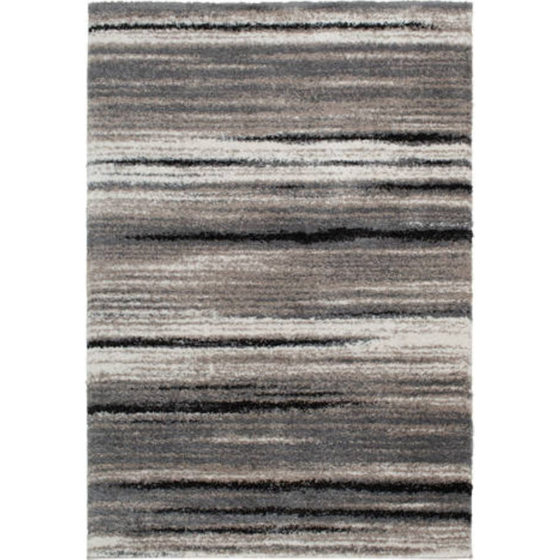 Tapis brun à motif abstrait Kinsman, Rectangle 6'7" x 9'6"