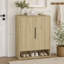 Range-chaussures, armoire à chaussures en bois avec portes, range-chaussures moderne avec tablettes réglables, pour vestibule, couloir, salon