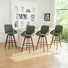 Modern Leather Upholstered Swivel Counter & Bar Stools (Set of 4)