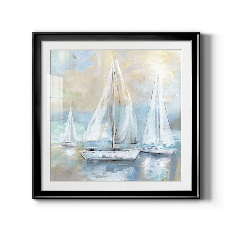 «Sail Away» - Cadre photo, reproduction d'art sur toile, Cadre noir, H 26,5 po x l 26,5 po x P 1,5 po