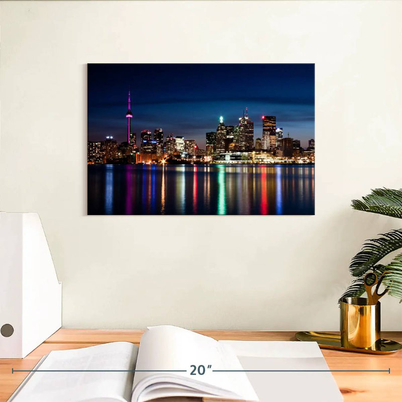 Horizon de Sirci Toronto la nuit, H 8 po x l 12 po