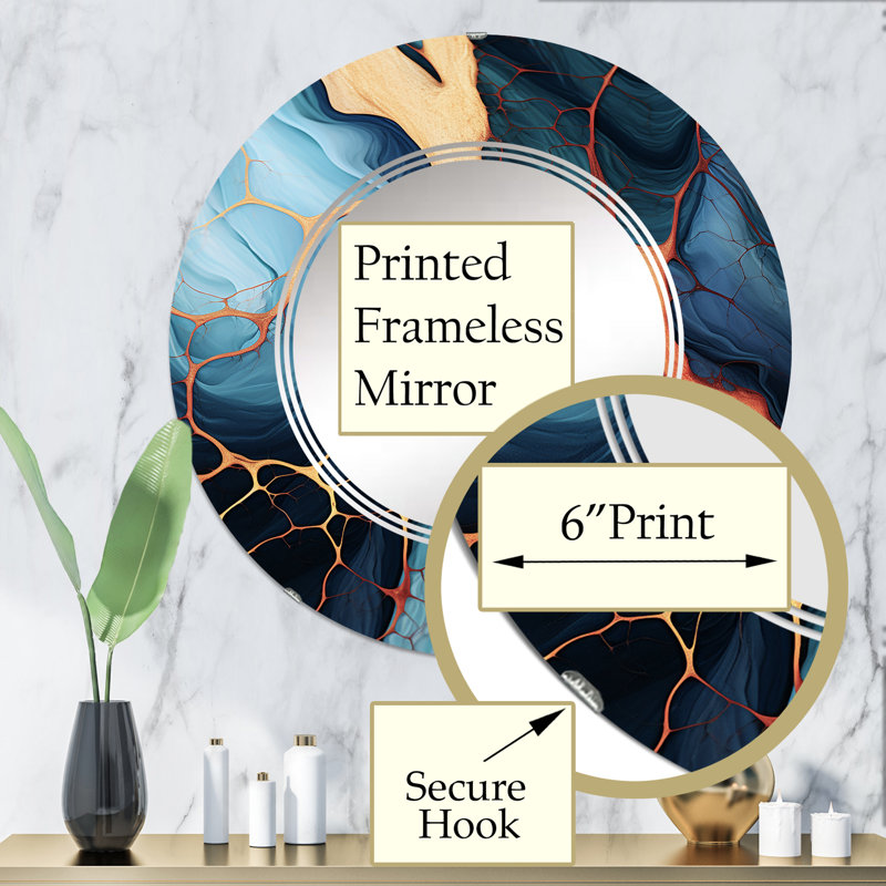 Miroir mural rond Kollman, 32 po x 32 po