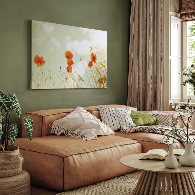 «Gentle Poppy Breeze», reproduction sur toile, Toile tendue, H 24 po x l 36 po x P 1,25 po
