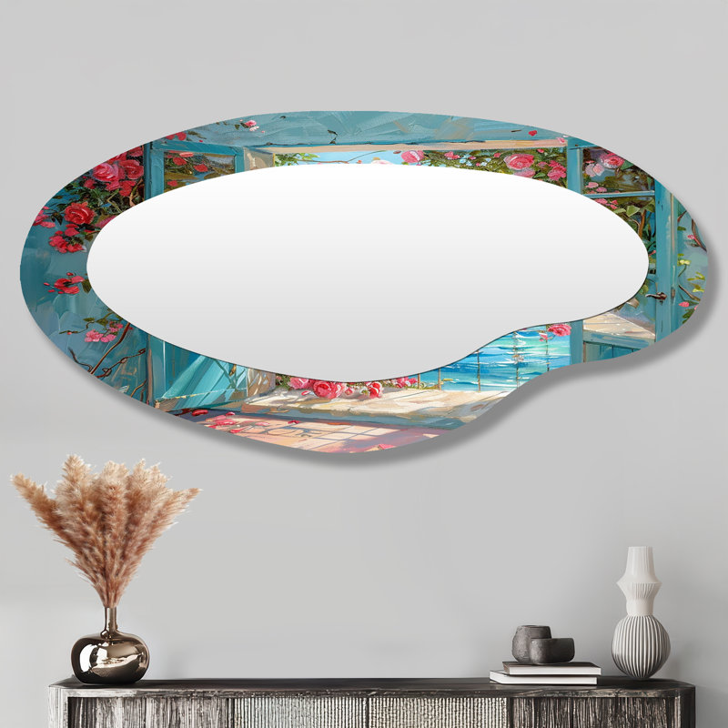 Miroir mural irrégulier bord de mer