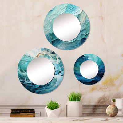 Nehir Metal Round Mirror
