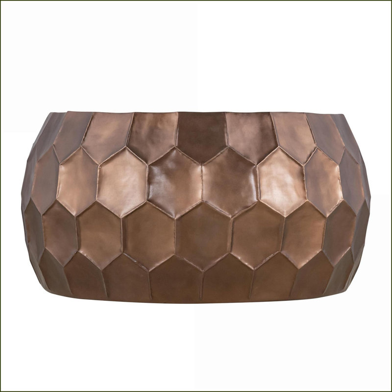 Table basse ronde Modern Modern, Cuivre antique