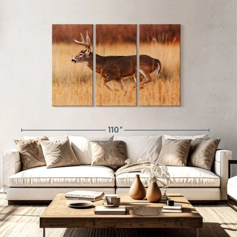 Brampt Running Buck, 48" H x 74" W