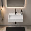 Lavabo de salle de bain mural à surface flottante avec drain dissimulé 24 po Juniper - Blanc-67247469