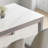 White + Gray Rectangular Sintered Stone + Solid Wood Dining Table-1523287047