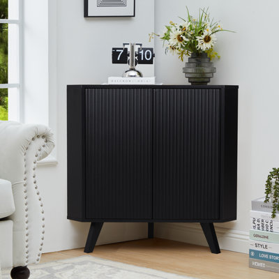 Japria 2 Door Corner Accent Cabinet