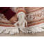 Tapis de oriental rouille/zone blanche rond