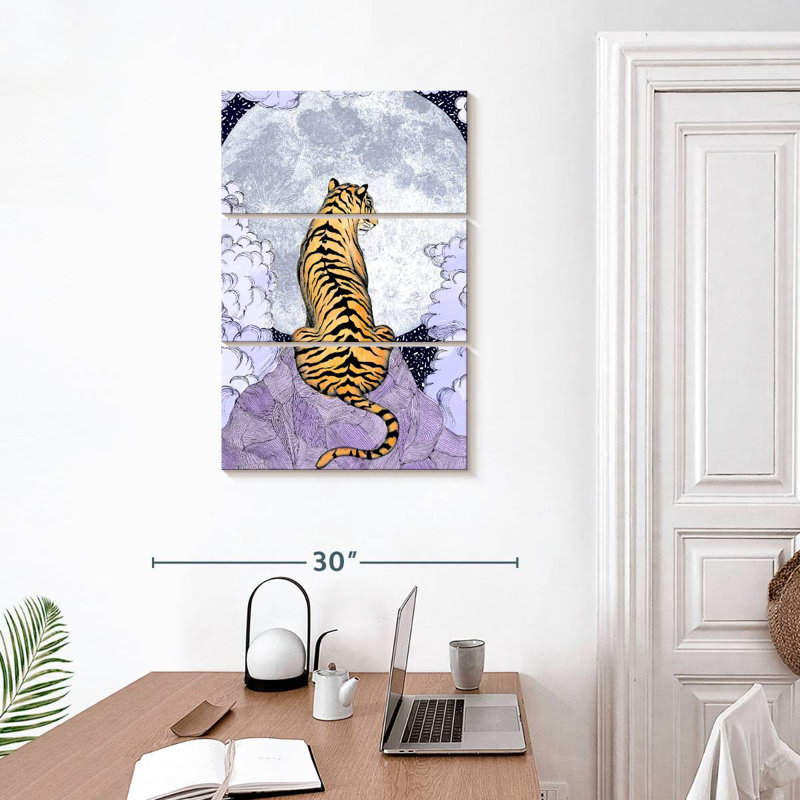 Brampt Tiger Moon I, 32" H x 20" W